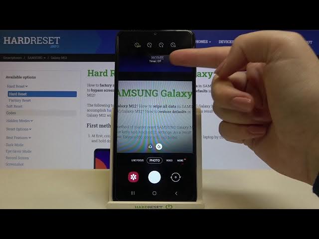 Video thumbnail for How to Activate Camera Timer in SAMSUNG Galaxy M12 – Take Timed Photo