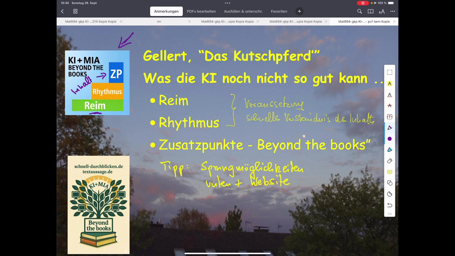Video thumbnail for Besser als KI_ Gellert, _Das Kutschpferd_ - Tipps zum schnellen Verständnis und zum _Punkte machen_
