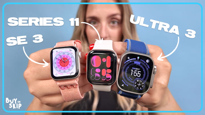 Video thumbnail for Apple Watch Series 11 vs Ultra 3 vs SE 3 | Review