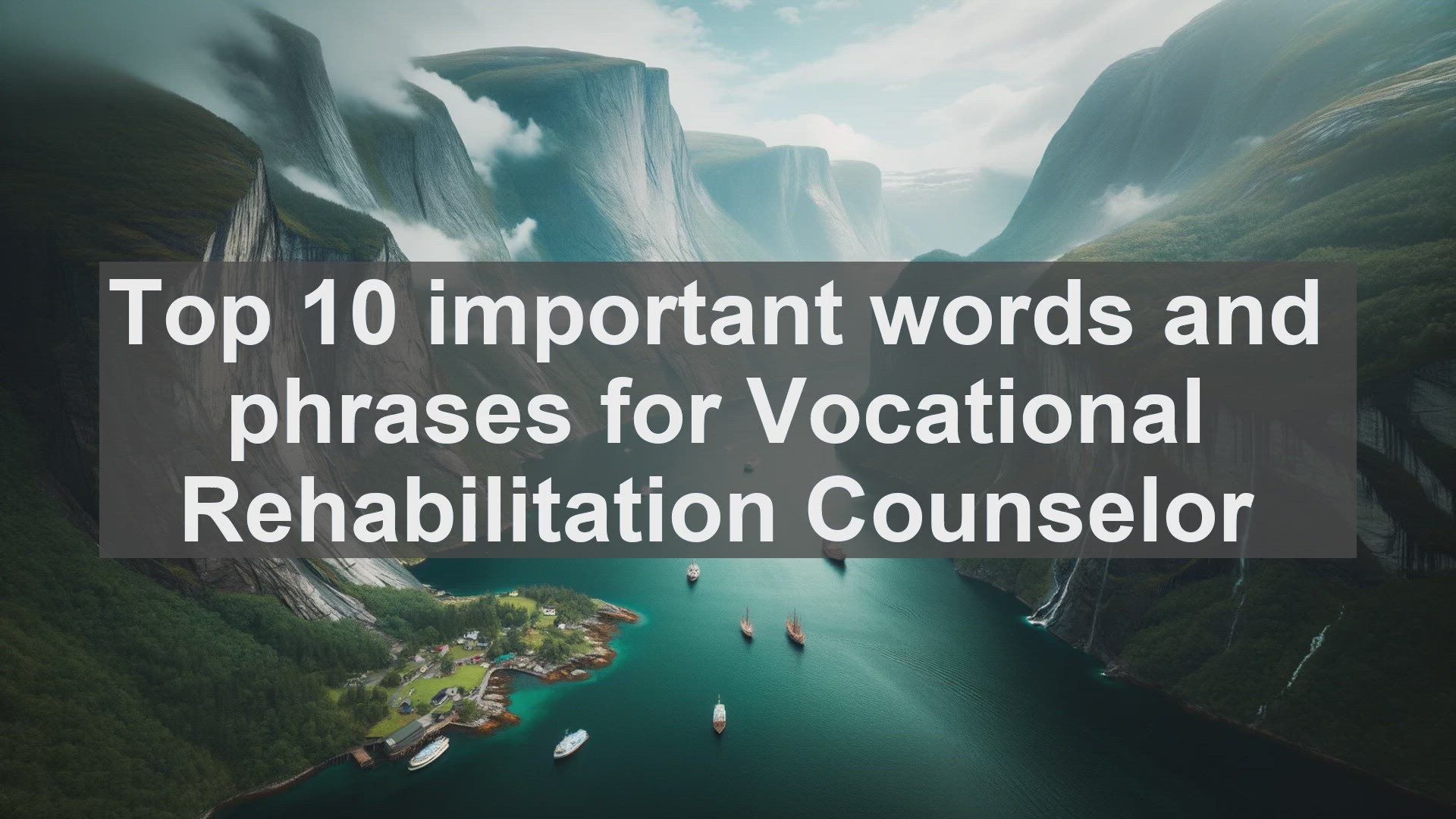 'Video thumbnail for Top 10 important words and phrases for Vocational Rehabilitation Counselor'