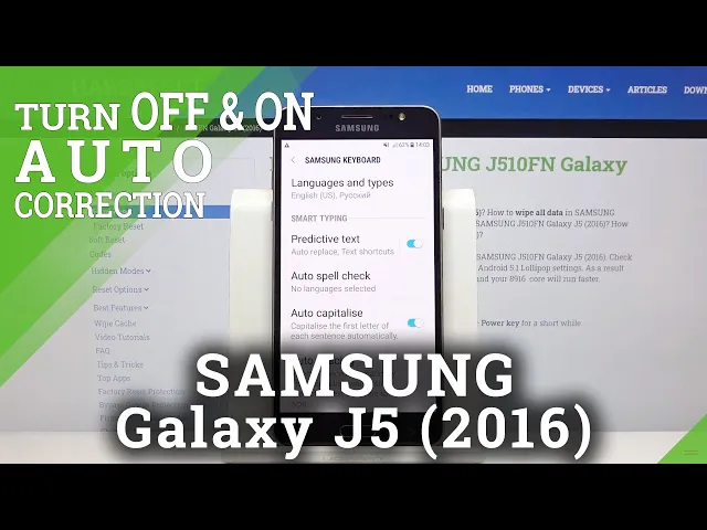 Video thumbnail for How to Enter Auto Correction Options in SAMSUNG Galaxy J5 2016 – Manage Correction Settings