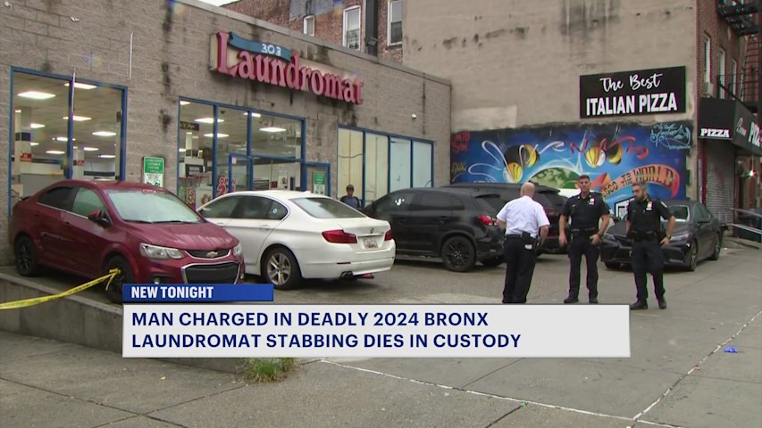 Video thumbnail for Man charged in deadly Bronx stabbing dies in custody on Rikers Island