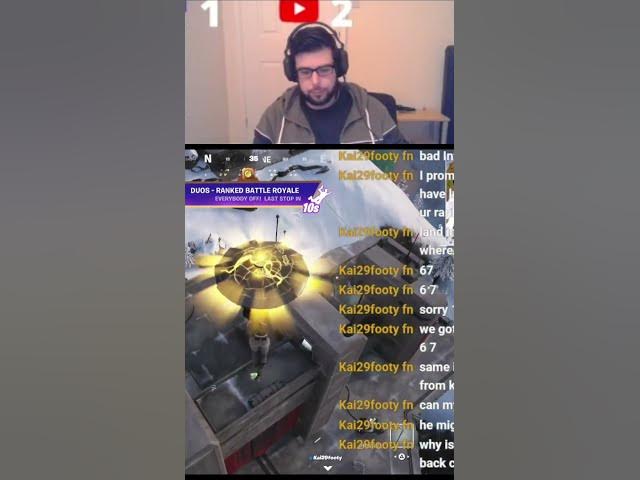 Video thumbnail for Fortnite Rage: Skydiving Fail! Ranked Duos Elimination! #shorts