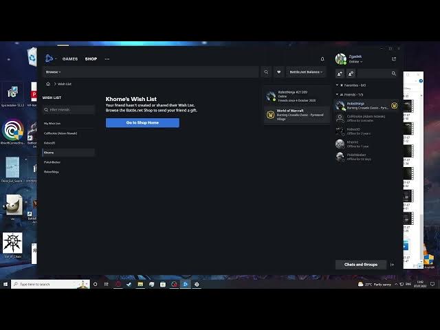 Video thumbnail for Battle.Net 2022 - How To Check Friends Wishlist