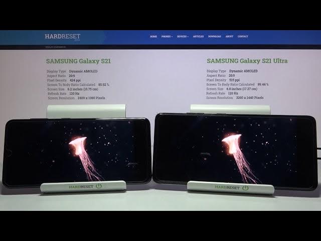 Video thumbnail for SAMSUNG Galaxy S21 vs SAMSUNG Galaxy S21 Ultra – Display Comparison