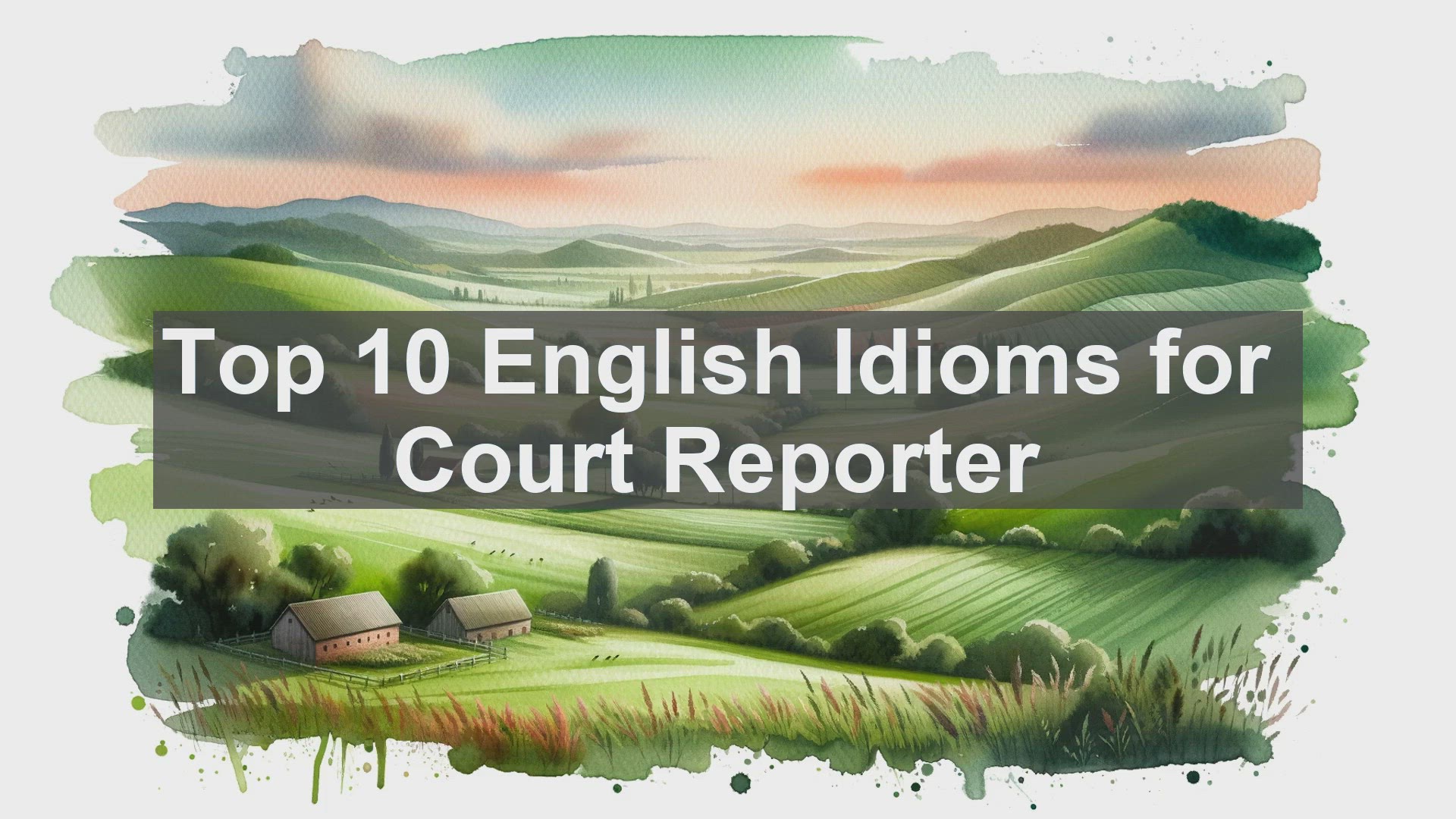 'Video thumbnail for Top 10 English Idioms for Court Reporter'