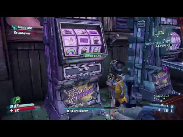 Video thumbnail for Tiny tina's Assult On Dragon keep: Gambling with Pavilion Falkon