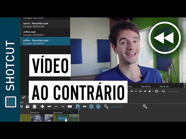 Video thumbnail for Como fazer vídeo de TRÁS PARA FRENTE (efeito ao contrário, invertido, shotcut)