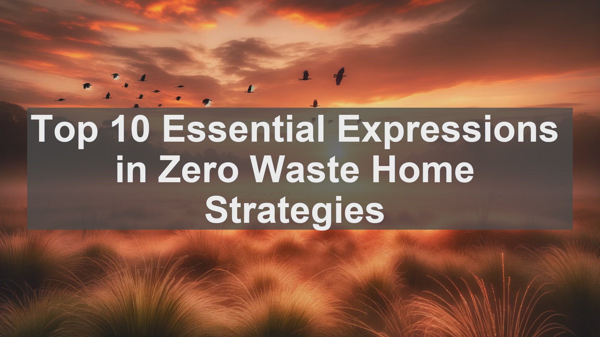 'Video thumbnail for Top 10 Essential Expressions in Zero Waste Home Strategies'