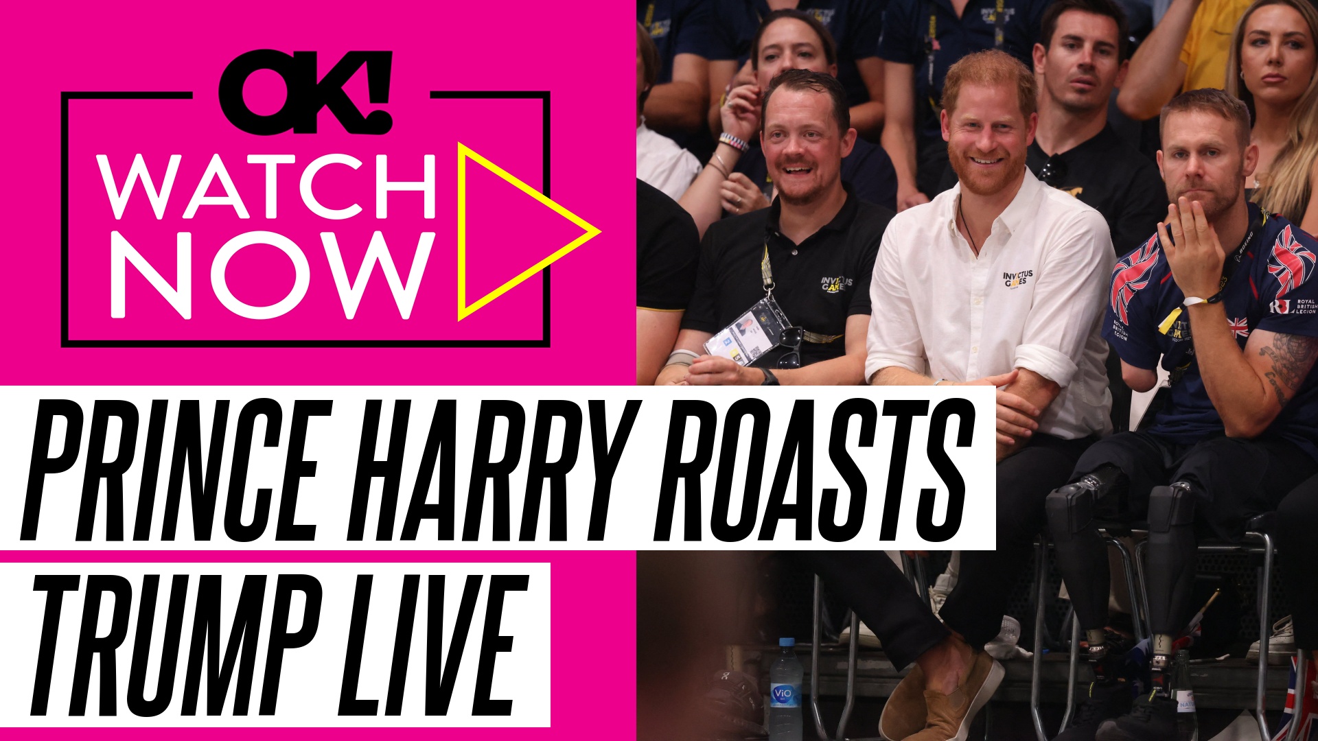 Video thumbnail for Prince Harry Goes Off on Donald Trump During Awkward 'Late Show' Skit With Stephen Colbert: Watch