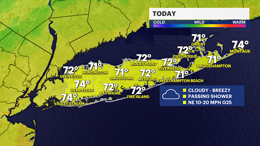 Video thumbnail for Cloudy and calm day ahead for Long Island