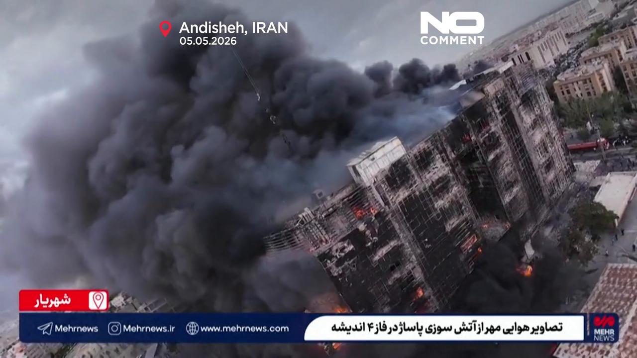 Video thumbnail for Eight killed in Iran shopping centre fire as probe targets builder
