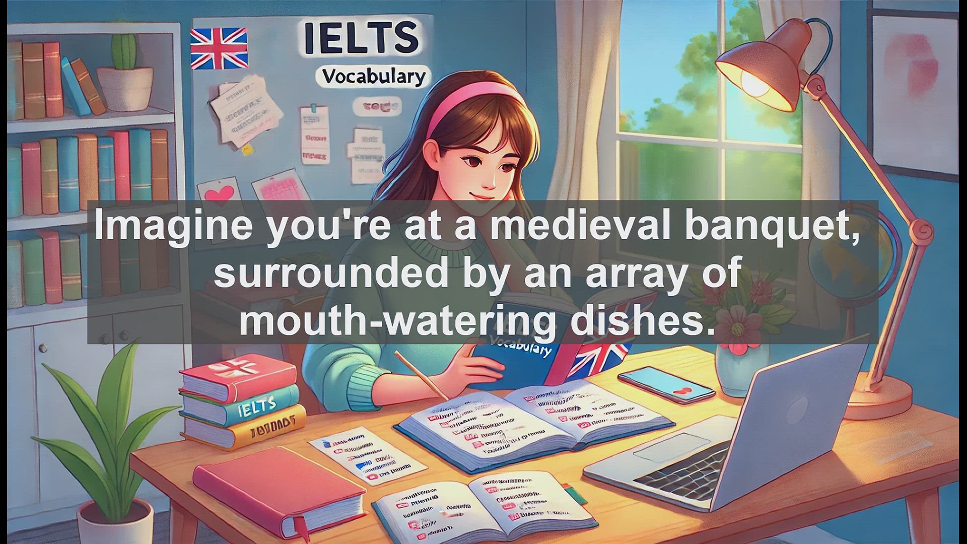'Video thumbnail for 2000 Must Know IELTS 9.0 Vocabulary - Victuals: Boost Your IELTS Score with This Medieval Feast Word'