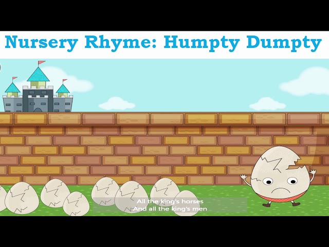 Video thumbnail for Nursery Rhyme | Humpty Dumpty with Lyrics