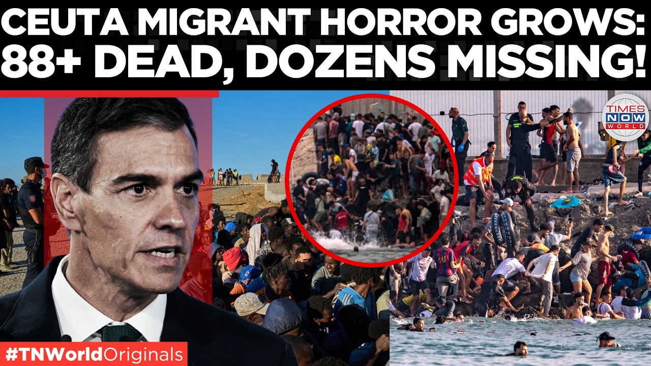 Video thumbnail for CEUTA BORDER CRISIS: Ceuta Migrant Surge Toll Climbs to 88 as Families Search for Missing Relatives!