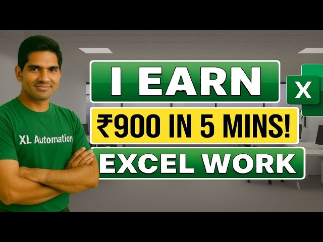 Video thumbnail for How I Earned ₹900 From an Excel Freelancing Project in Just 5 Minutes
