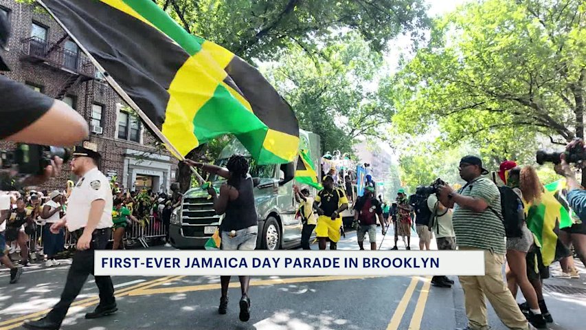 Video thumbnail for Brooklyn's first Jamaican Day Parade draws crowds to Flatbush