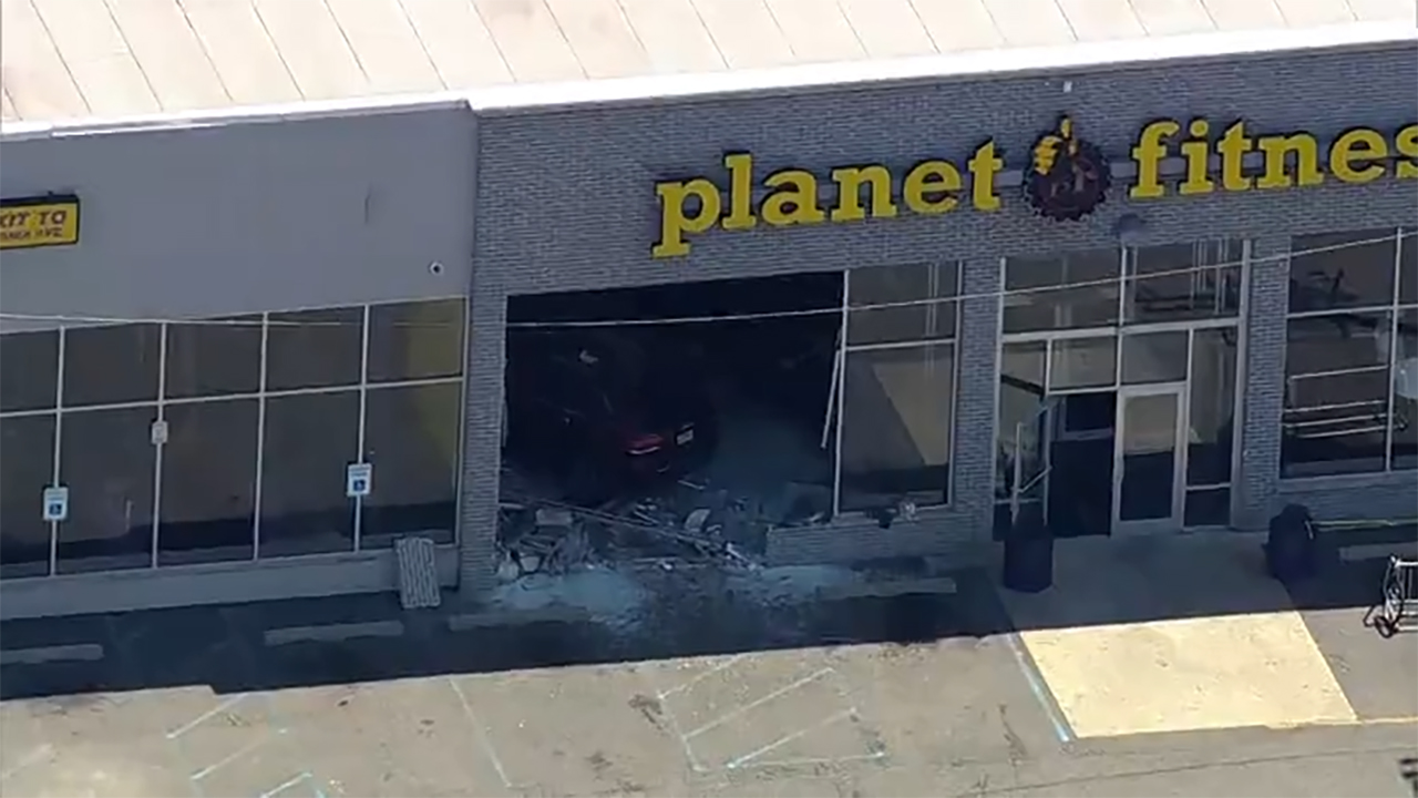 'Video thumbnail for Car plows into NJ Planet Fitness; 1 dead'
