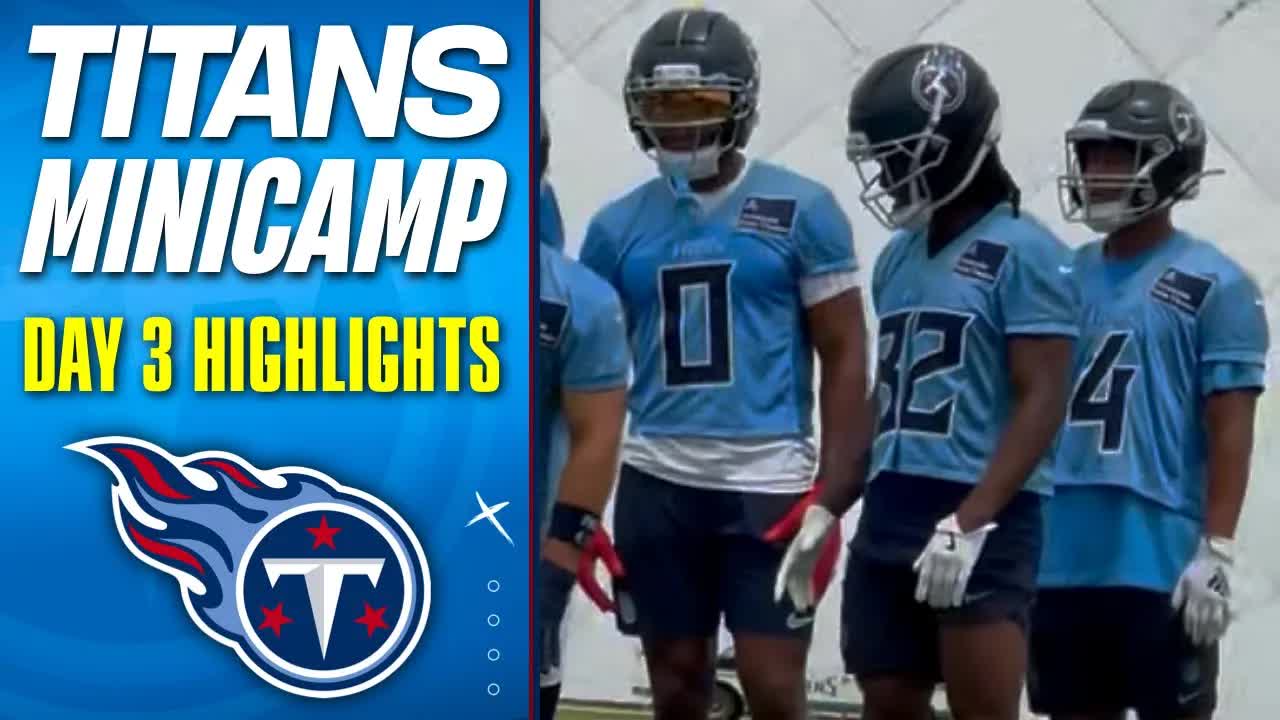Video thumbnail for a to z sports nashville: tennessee titans minicamp day 3 highlights: jersey swap day