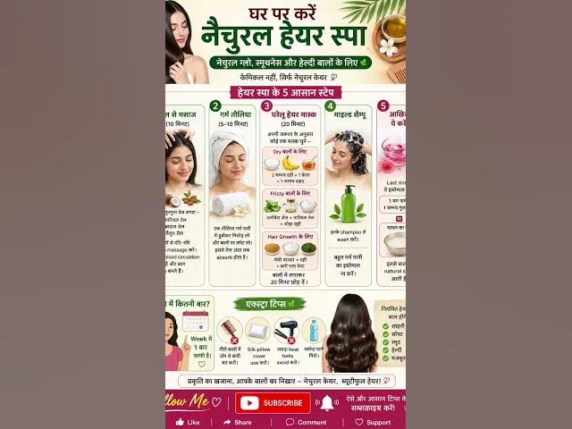 Video thumbnail for बाल silky बनाने का secret क्या है? 🤔🔘 Oil Massage🔘 Hair Spa🔘 Aloe Vera🔘 Healthy Diet #haircare