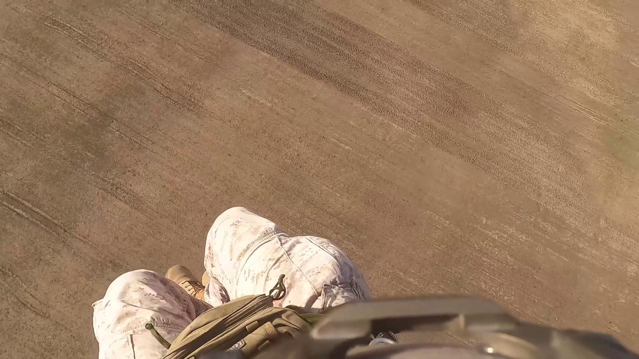 Video thumbnail for Tunisia: POV GoPro Captures Marine’s Free Fall During Military Jump.