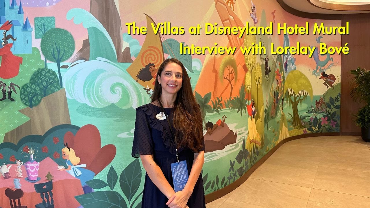 'Video thumbnail for Interview With Artist Lorelay Bové About Mural at The Villas at Disneyland Hotel Opening Day 4K'
