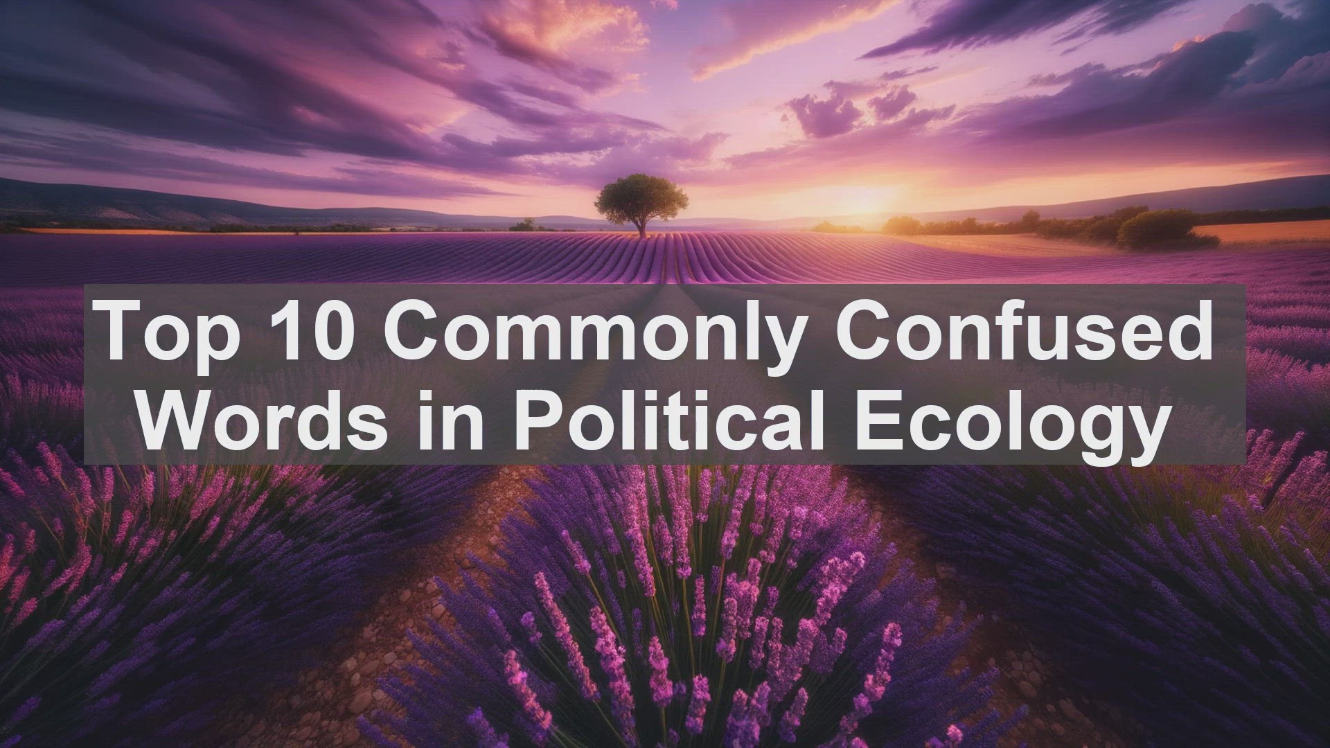 'Video thumbnail for Top 10 Commonly Confused Words in Political Ecology'