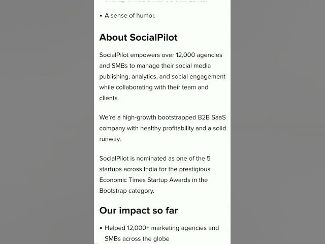 Video thumbnail for Customer Success Specialist - SocialPilot - Remote Job (India)
