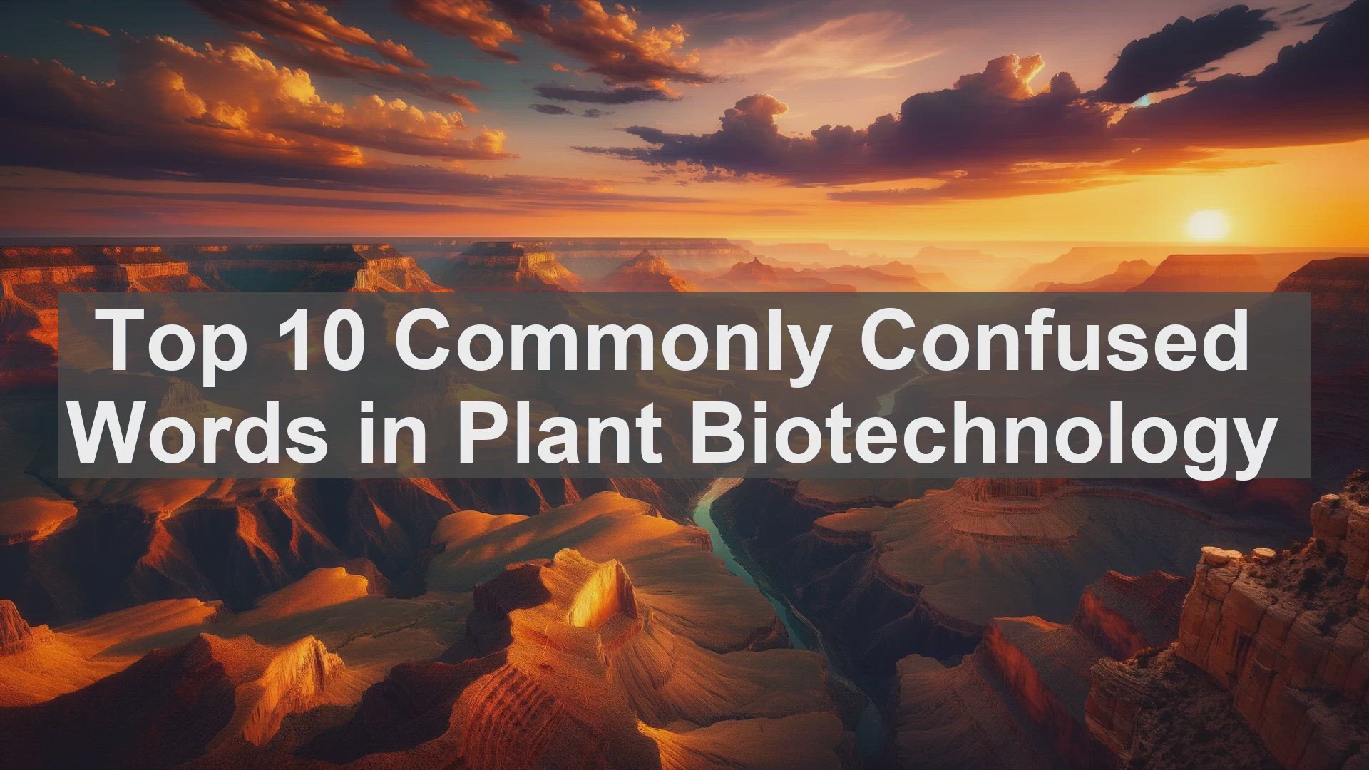 'Video thumbnail for Top 10 Commonly Confused Words in Plant Biotechnology'