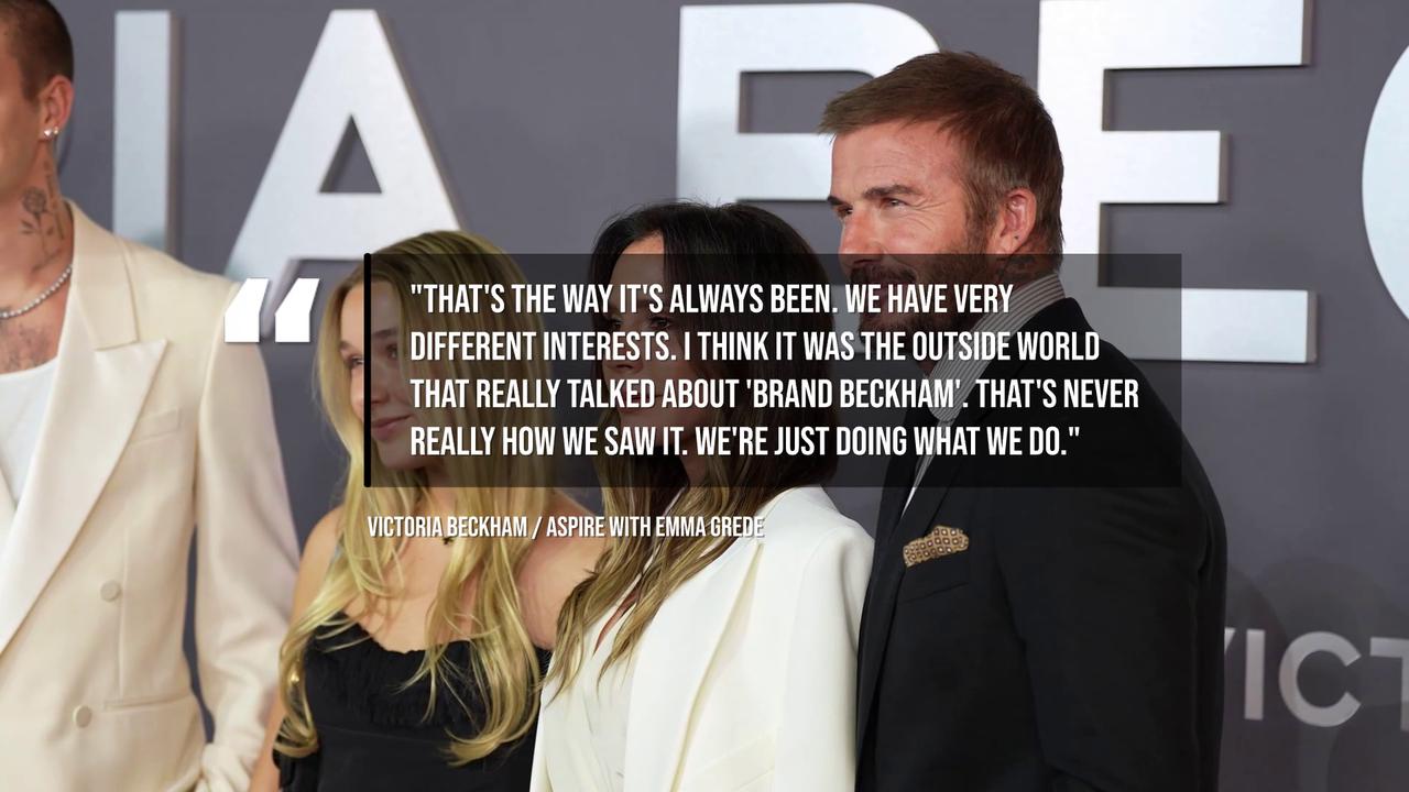 Video thumbnail for Victoria Beckham defends 'Brand Beckham' amid estrangement from son Brooklyn.