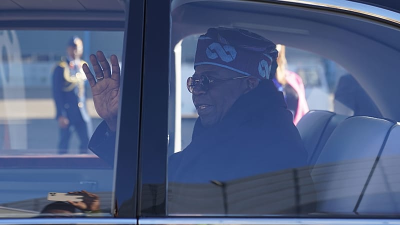 Video thumbnail for Nigeria's President Tinubu welcomed by Britain's King Charles at start of state visit