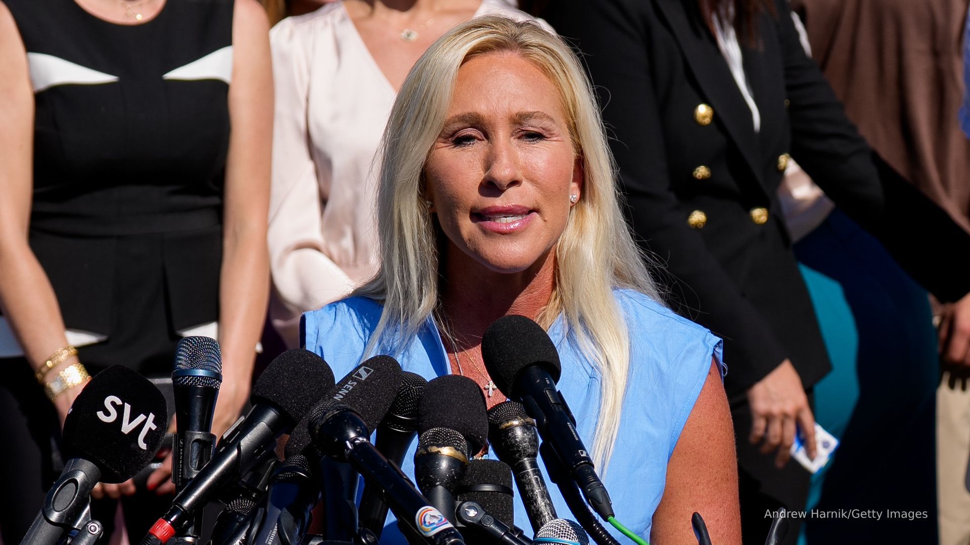 'Video thumbnail for Greene says feud with Trump stems from push to release Epstein files'