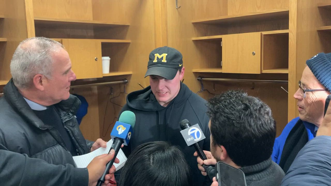 Video thumbnail for Los Angeles Rams Kicker Harrison Mevis Discusses Game-Winning Field Goal Over Chicago