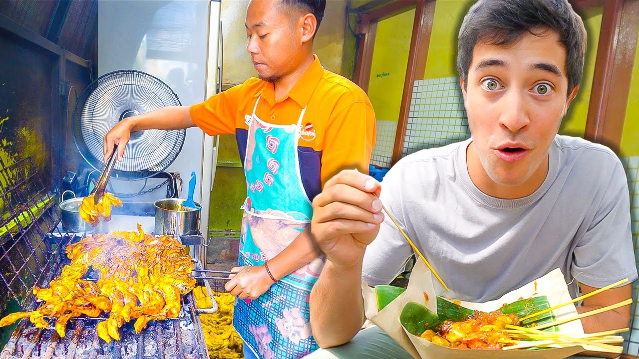 Video thumbnail for Indonesian Street Food in Bandung!! CRAZY Sundanese BBQ + Frog Legs & Udder Sate!