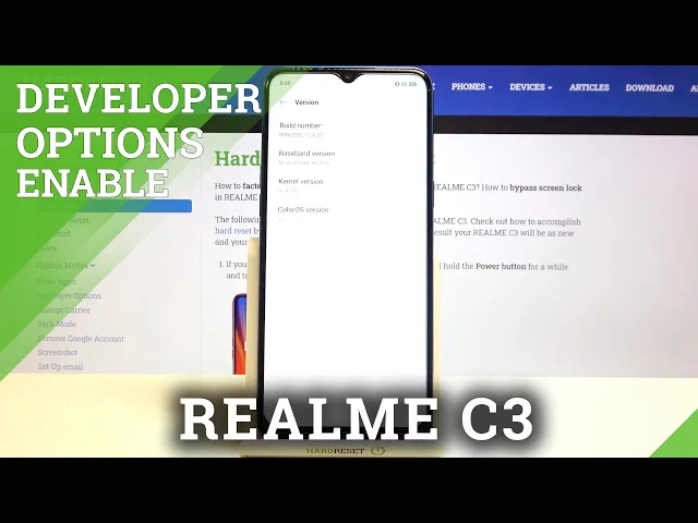 Video thumbnail for How to Enter Developer Options in REALME C3 – Developer Functionalities