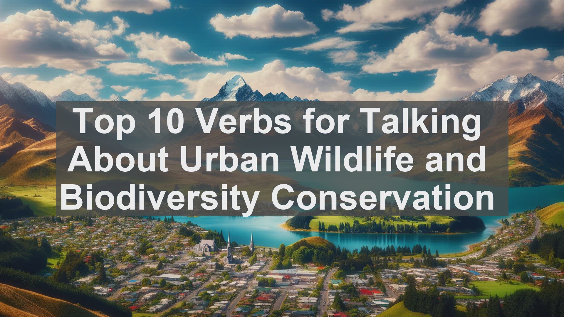 'Video thumbnail for Top 10 Verbs for Talking About Urban Wildlife and Biodiversity Conservation'