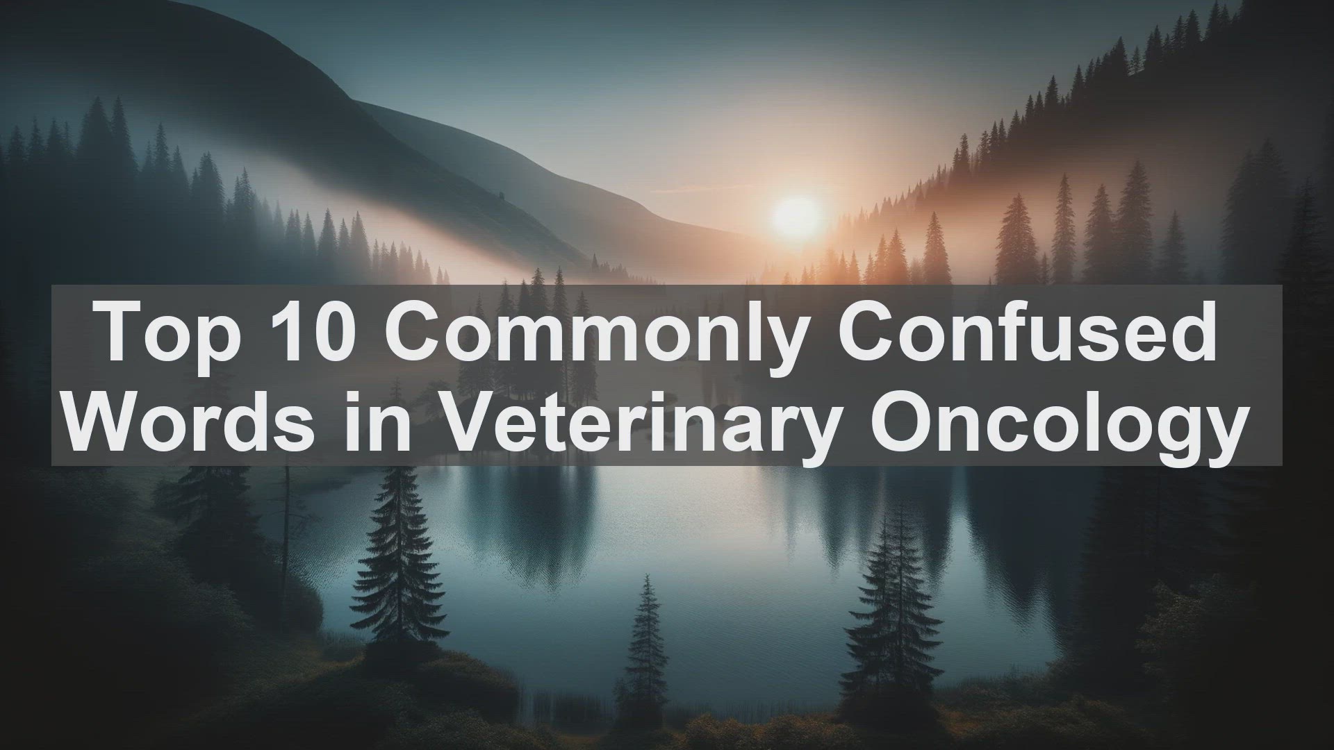 'Video thumbnail for Top 10 Commonly Confused Words in Veterinary Oncology'