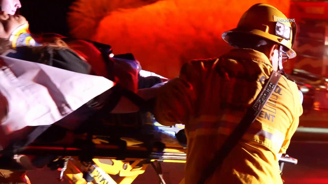 Video thumbnail for US, Los Angeles: LA Canada Flintridge Vehicle Crash on Angeles Crest Highway Leaves One Dead.