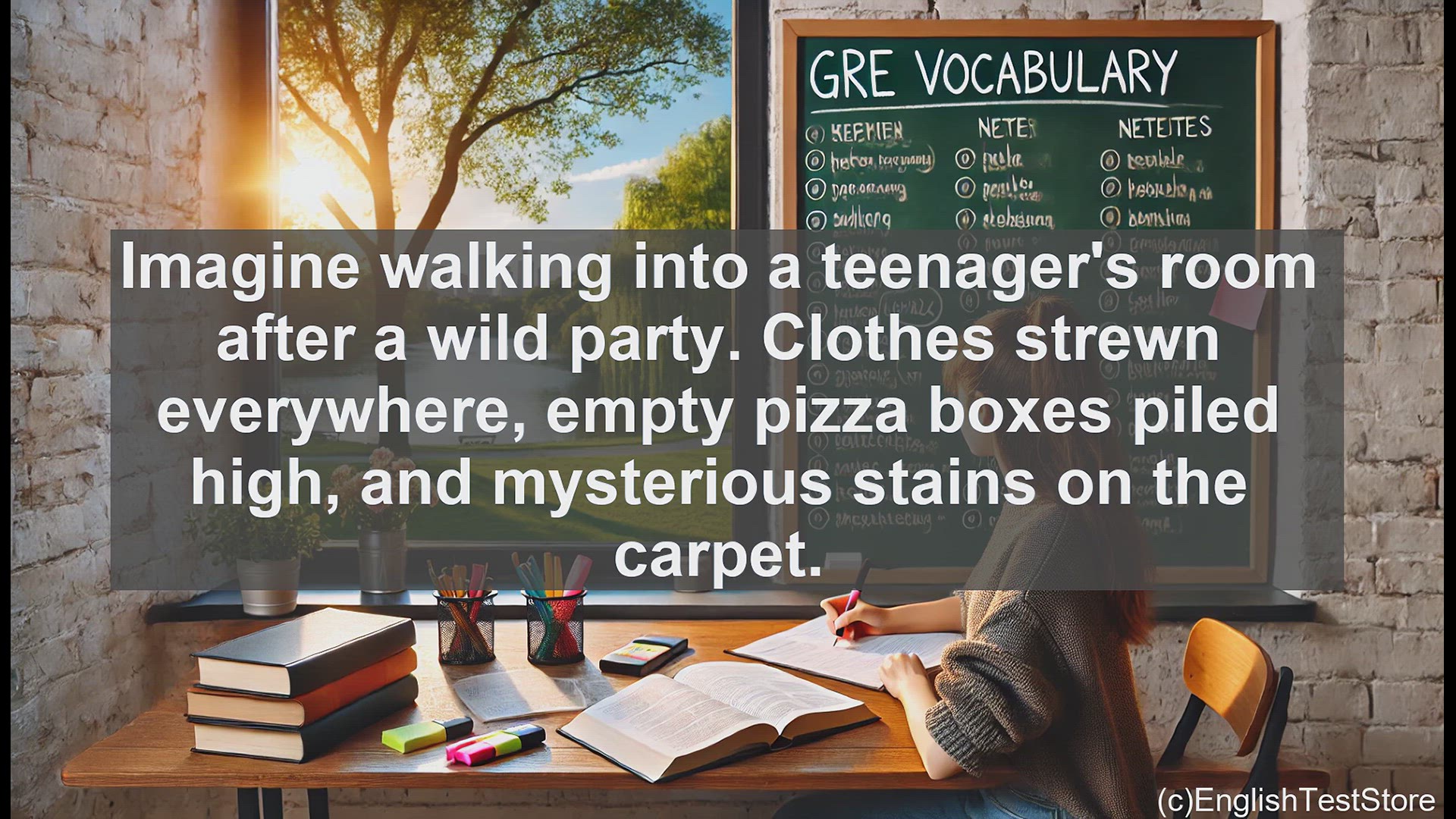'Video thumbnail for GRE Vocabulary Lesson: Exploring the Chaotic World of Shambles'