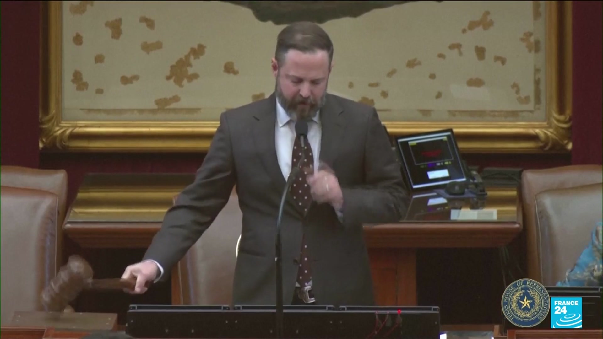 'Video thumbnail for Police escort Texas Democrats to prevent new redistricting walkout'
