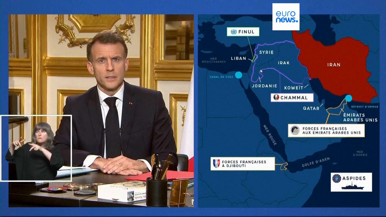 Video thumbnail for Macron asks Netanyahu to 'refrain from a ground offensive' in Lebanon