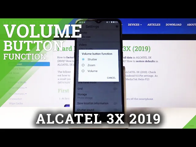 Video thumbnail for Adjust Volume Button Function in Camera on Alcatel 3X 2019 – Personalize Volume Keys Function