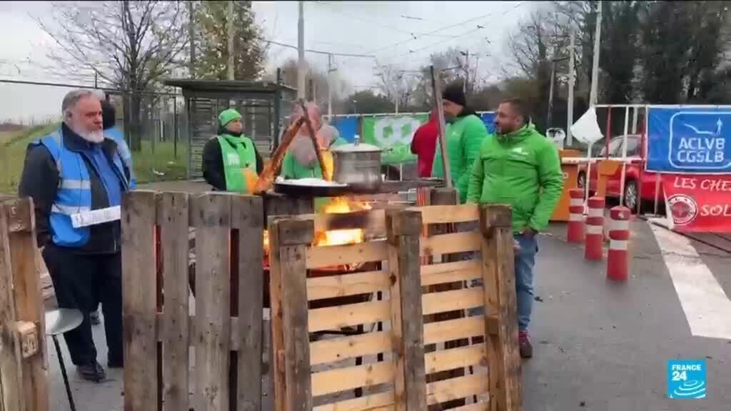 Video thumbnail for Belgium face third day of national strike