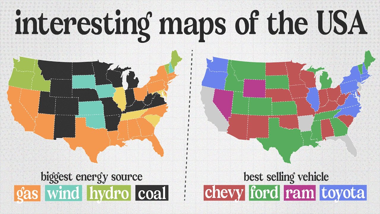 Video thumbnail for Discover unique and intriguing maps that showcase the USA's diversity