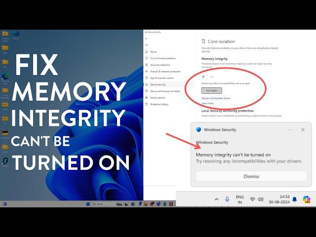 Video thumbnail for Memory Integrity Can't Be Turned On. Try resolving any incompatibilities with your drivers [Fixed]