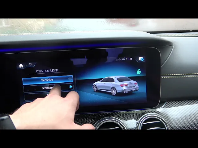 Video thumbnail for How to Adjust Attention Assist Settings in Mercedes-AMG E63 S 4MATIC+ MBUX System - Suggest a Break