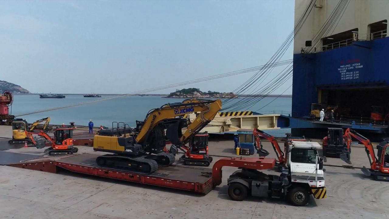 Video thumbnail for China: China sees surge in construction machinery sales during Jan-May period.