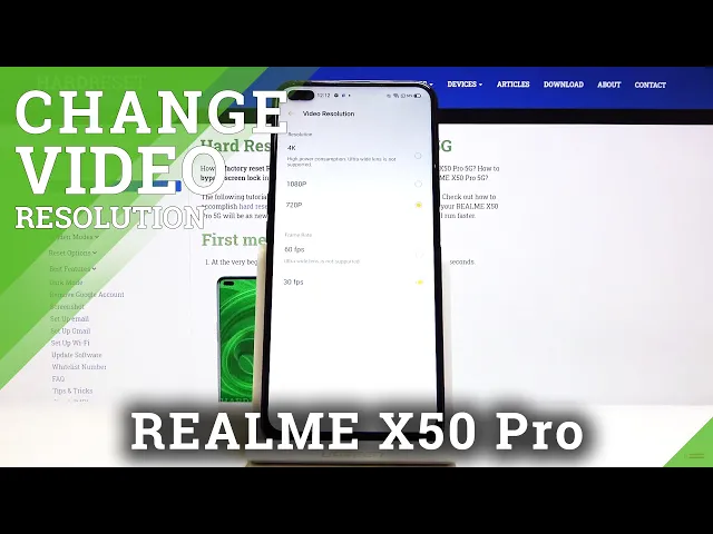 Video thumbnail for How to Pick Video Resolution in Realme X50 Pro- Set Up High Recording Resolution