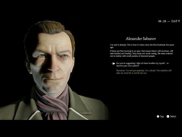 Video thumbnail for Pathologic 3 - Day V: Fate In My Hands: Disperse Town Hall Miasma via Prototype Device: Saburov Chat