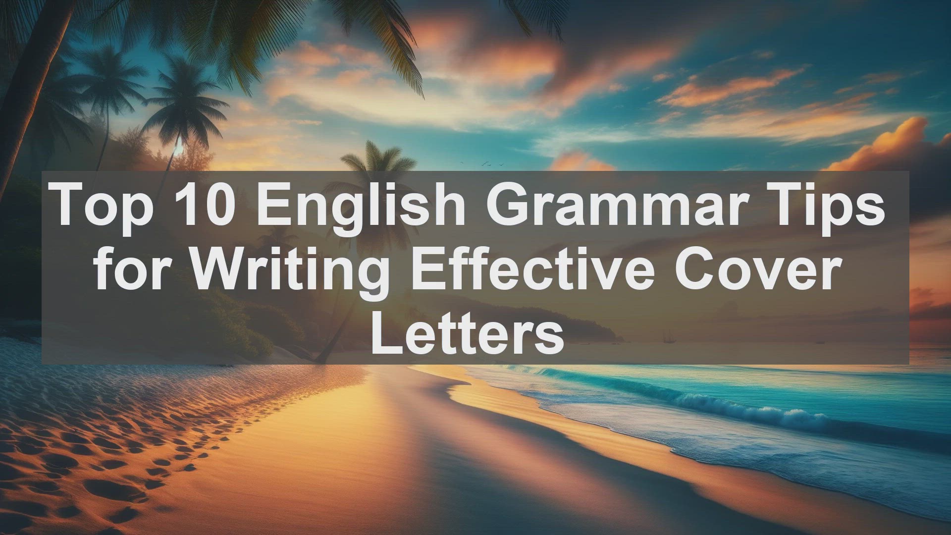 'Video thumbnail for Top 10 English Grammar Tips for Writing Effective Cover Letters'